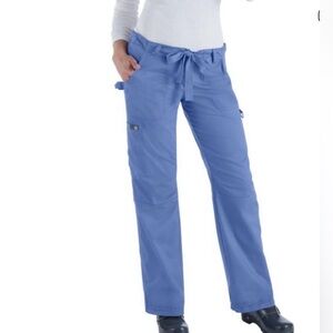 Koi #701-P Lindsey 7-Pocket Petite Cargo Scrub Pants Size Large Ceil